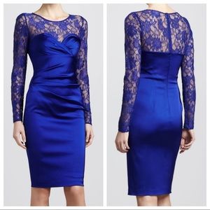 DAVID MEISTER Lace Illusion Sweetheart Dress 6